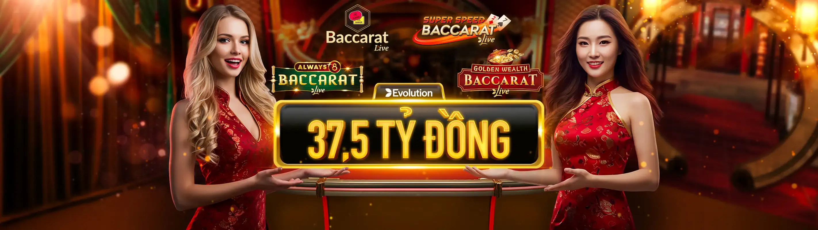 Bàn Baccarat sang trọng với các lá bài và chip cá cược tại b52play link vào